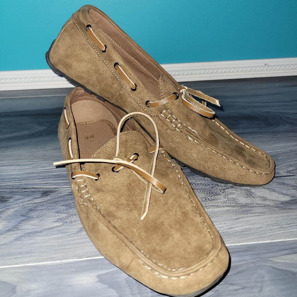 Women's H&M Suede/Tan Slip On Loafers. (U.S Women's Size 11.5) (Like New)